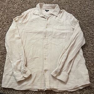 Express Cream Men's Button down Shirt